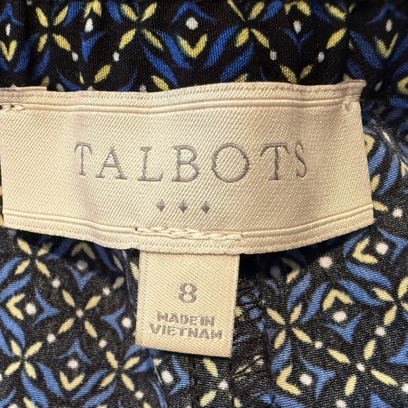 TALBOTS Navy Blue pants with Elastic Waist and Tapered Fit/size 8 - Picture 6 of 14